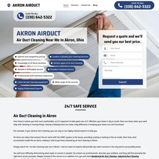 Akron Airduct Cleaning Services