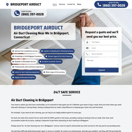 Bridgeport Airduct Cleaning Services