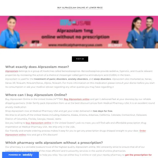 Alprax: Buy Alprazolam Online