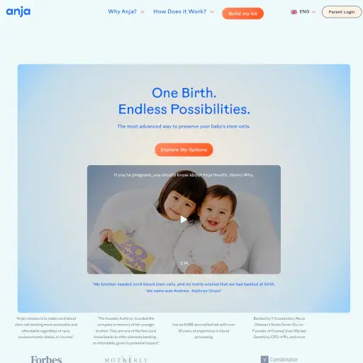 Anja Health | Personalized Cord Blood Banking