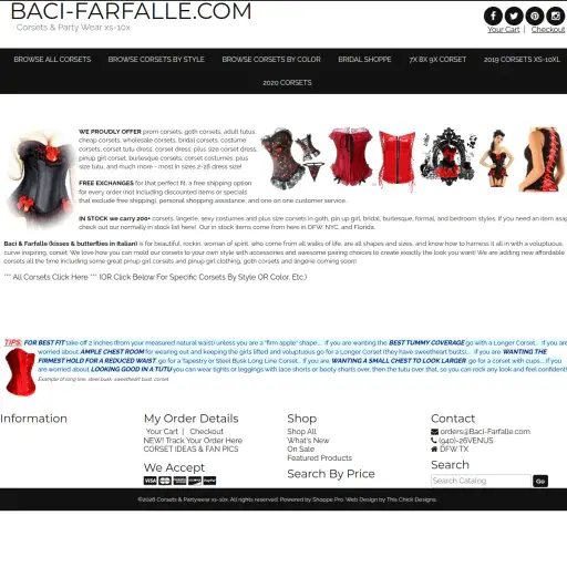 Baci & Farfalle Corsets Partywear xs-10