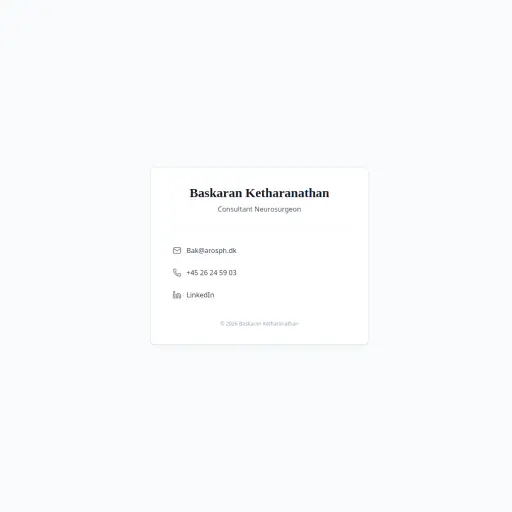 Speciallæge Baskaran Ketharanathan
