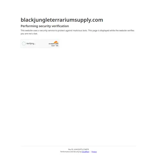 Black Jungle Terrarium Supply