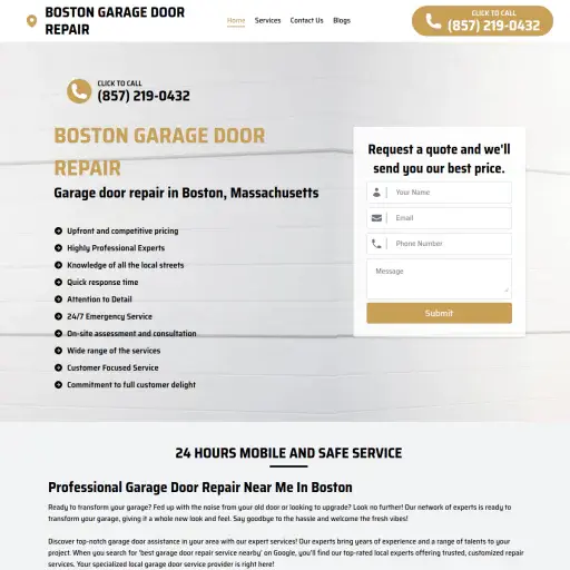 Boston Garage Door Repair Services