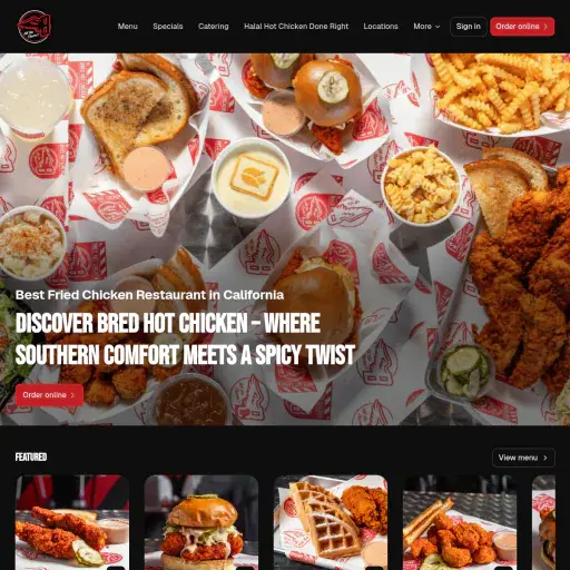 bredhotchicken.com