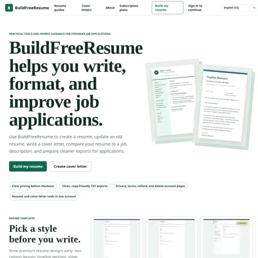 Build Free Resume
