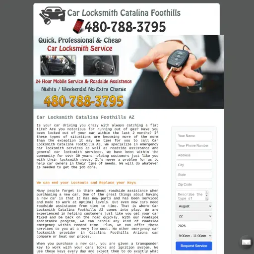 Car Locksmith Catalina Foothills