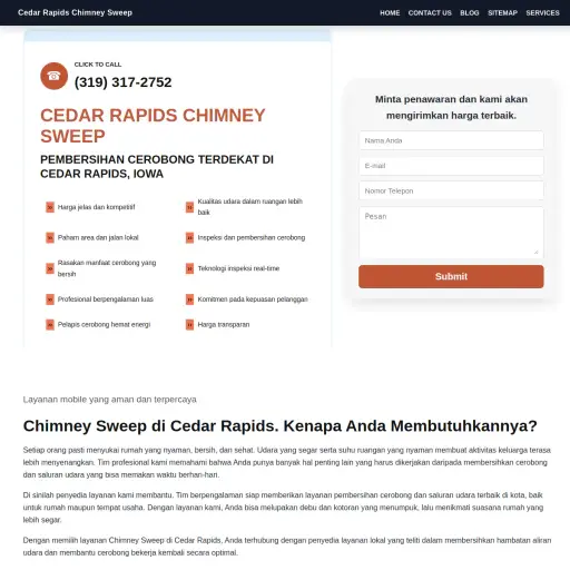 Cedar Rapids Chimney Sweep Services