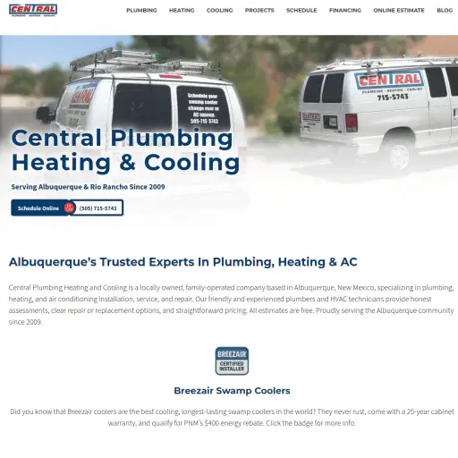 Central Plumbing Heating and Cooling