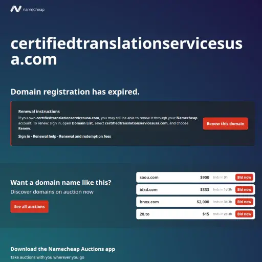 Certified Translation Services in USA