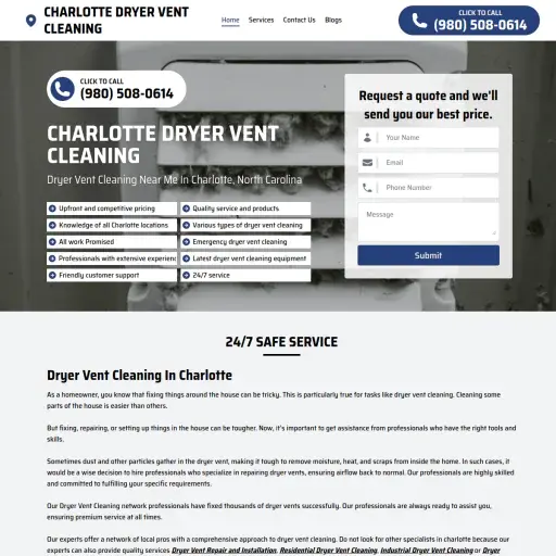 Reliable Dryer Vent Cleaning Company in Charlotte