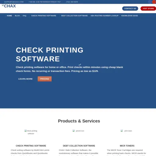 CHAX SOFTWARE, INC.