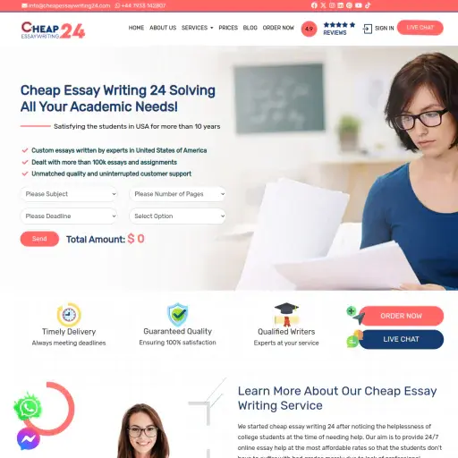 Cheap Essay Writing 24