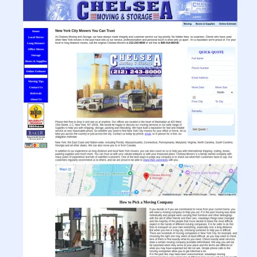 CHELSEA MOVING & STORAGE