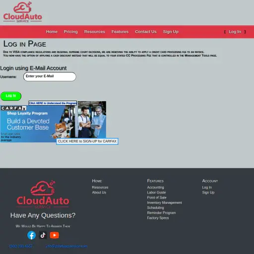 Cloud Auto Service