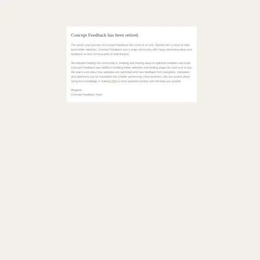 Concept Feedback