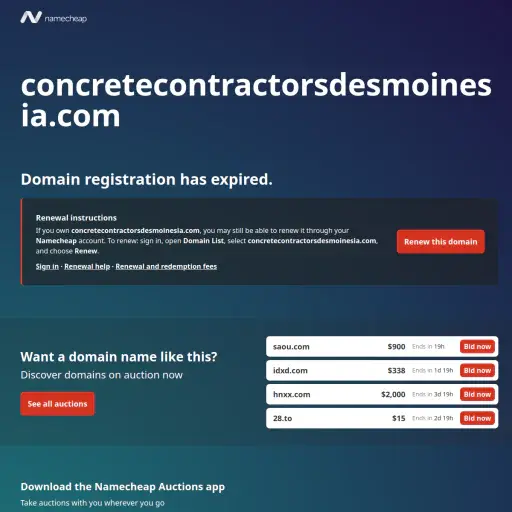 Concrete Contractors Des Moines IA