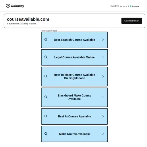 Courseavailable