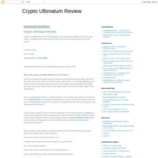 Cryptoultimatumreview Blogspot