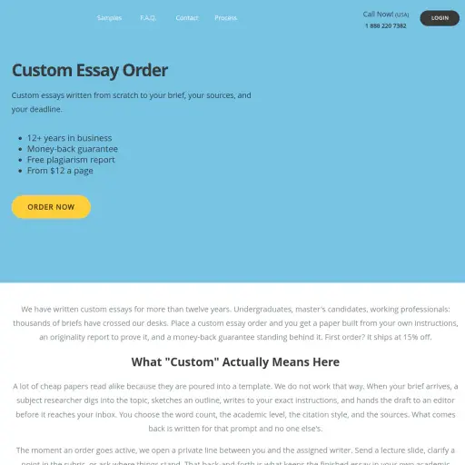 Custom Essay Order