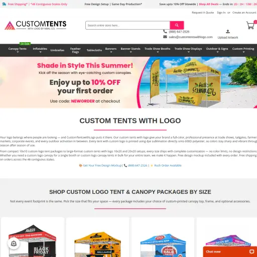 CustomTentwithLogo