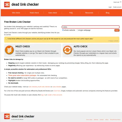Dead Link Checker