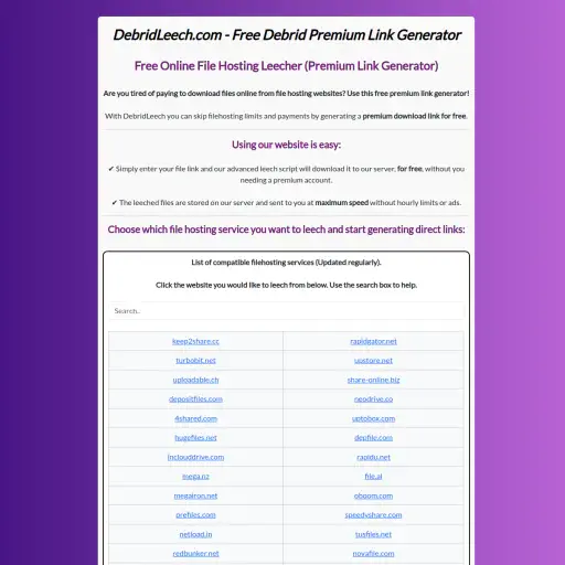 debridleech.com