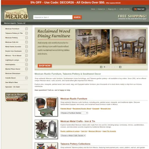 Direct From Mexico Home Furnishings