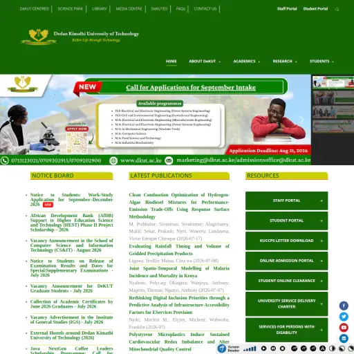 Dedan Kimathi University of Technology