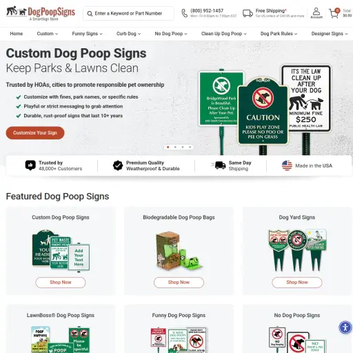 dogpoopsigns.com