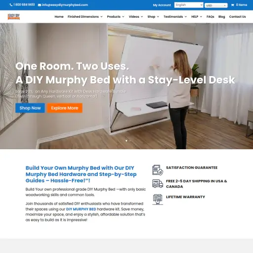 Easy DIY Murphy Bed