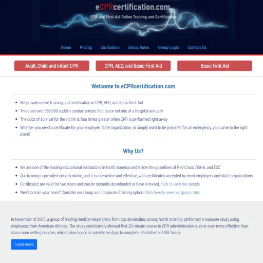 CPR & First Aid Online Course and Certification