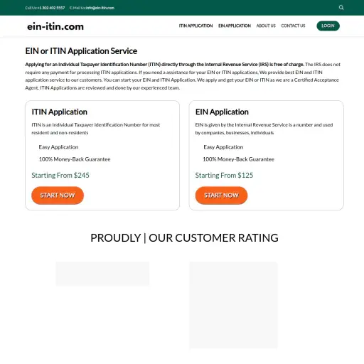 EIN-ITIN.COM  - US TAX ID Application (SS-4, W-7)