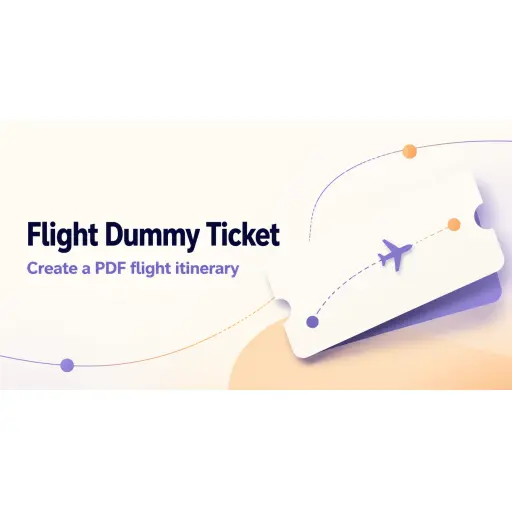 Flight Dummy Ticket