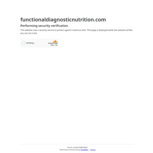 Functional Diagnostic Nutrition