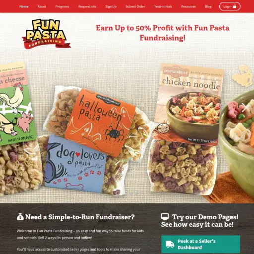 funpastafundraising.com