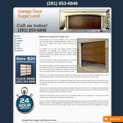 The Sugar Land Garage Door