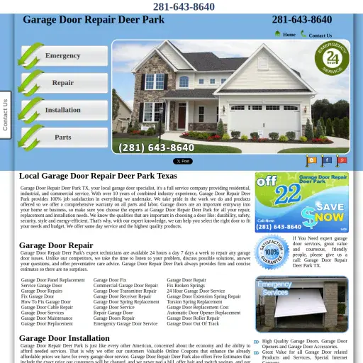 Garage Door Repair Deer Park