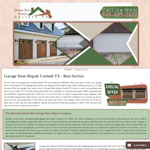 Garage Door Repair Corinth TX