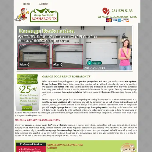 Garage Door Repair Rosharon TX