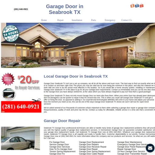 Garage Door Seabrook