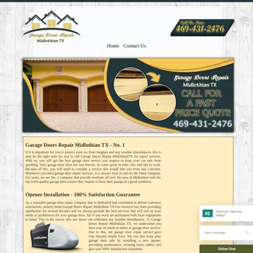 Garage Doors Repair Midlothian TX