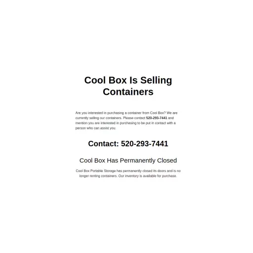 Cool Box Portable Storage