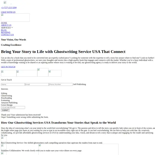 Ghost Writing Service USA