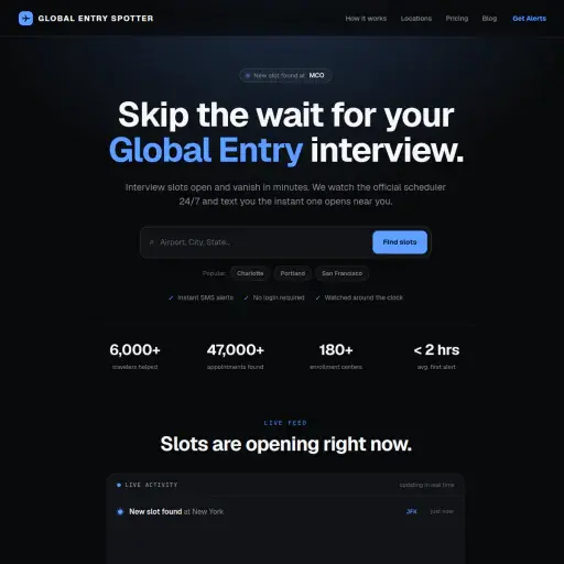 Global Entry Spotter