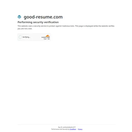 Good Resume