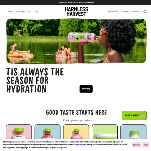 harmlessharvest.com