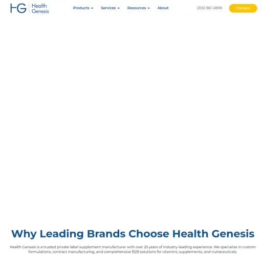 healthgenesisprivatelabel.com