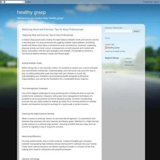 Healthygrasp Blogspot
