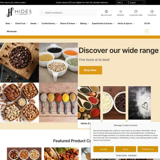hidesfinefoods.com